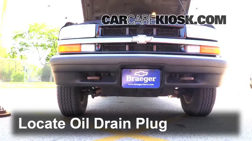 2002 Chevrolet S10 LS 4.3L V6 Crew Cab Pickup (4 Door) Aceite Cambiar aceite y filtro de aceite